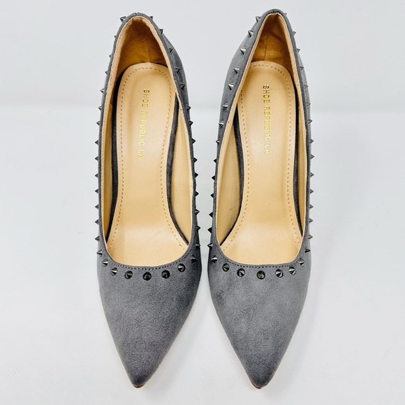 Shoe Republic LA Womens Suede Pointy Toe Stiletto Pump - Picture 8 of 16